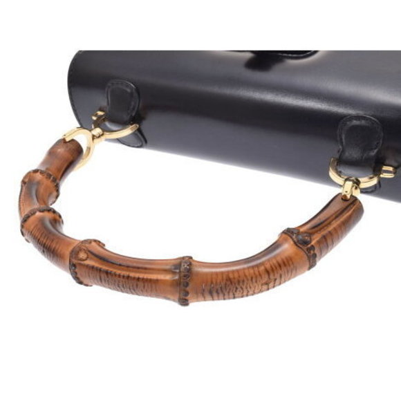 Gucci Handbag bamboo leather black strap - Picture 3 of 12